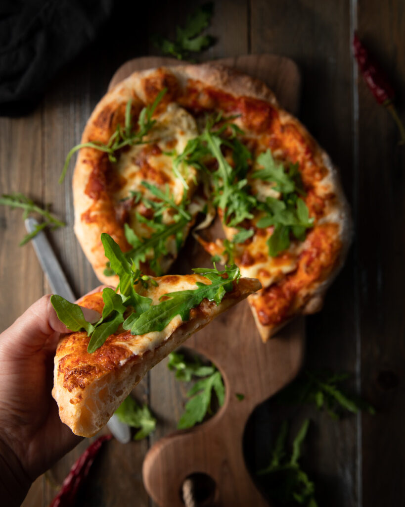 pizza cu aluat fara framantare