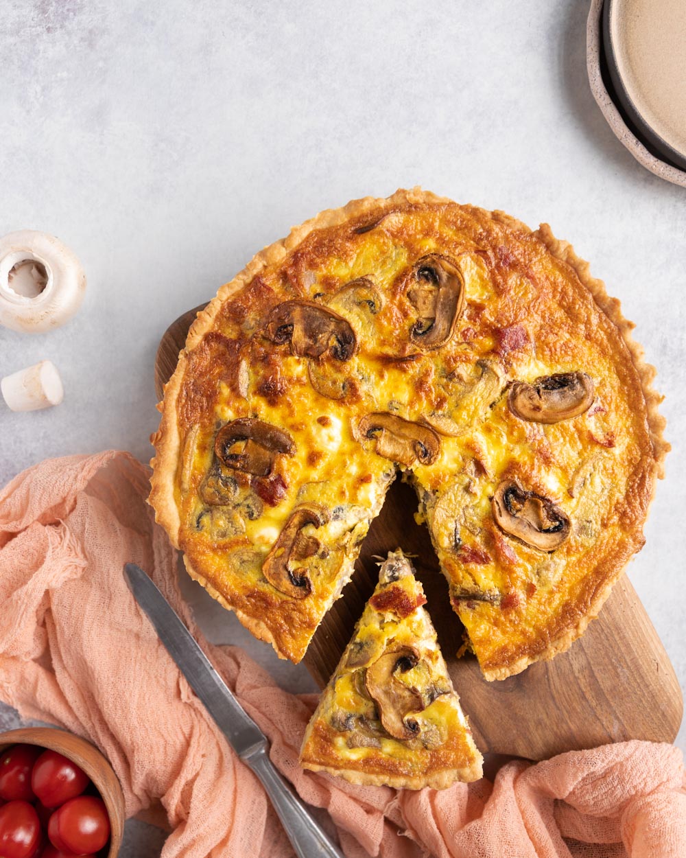 tarta cu ciuperci