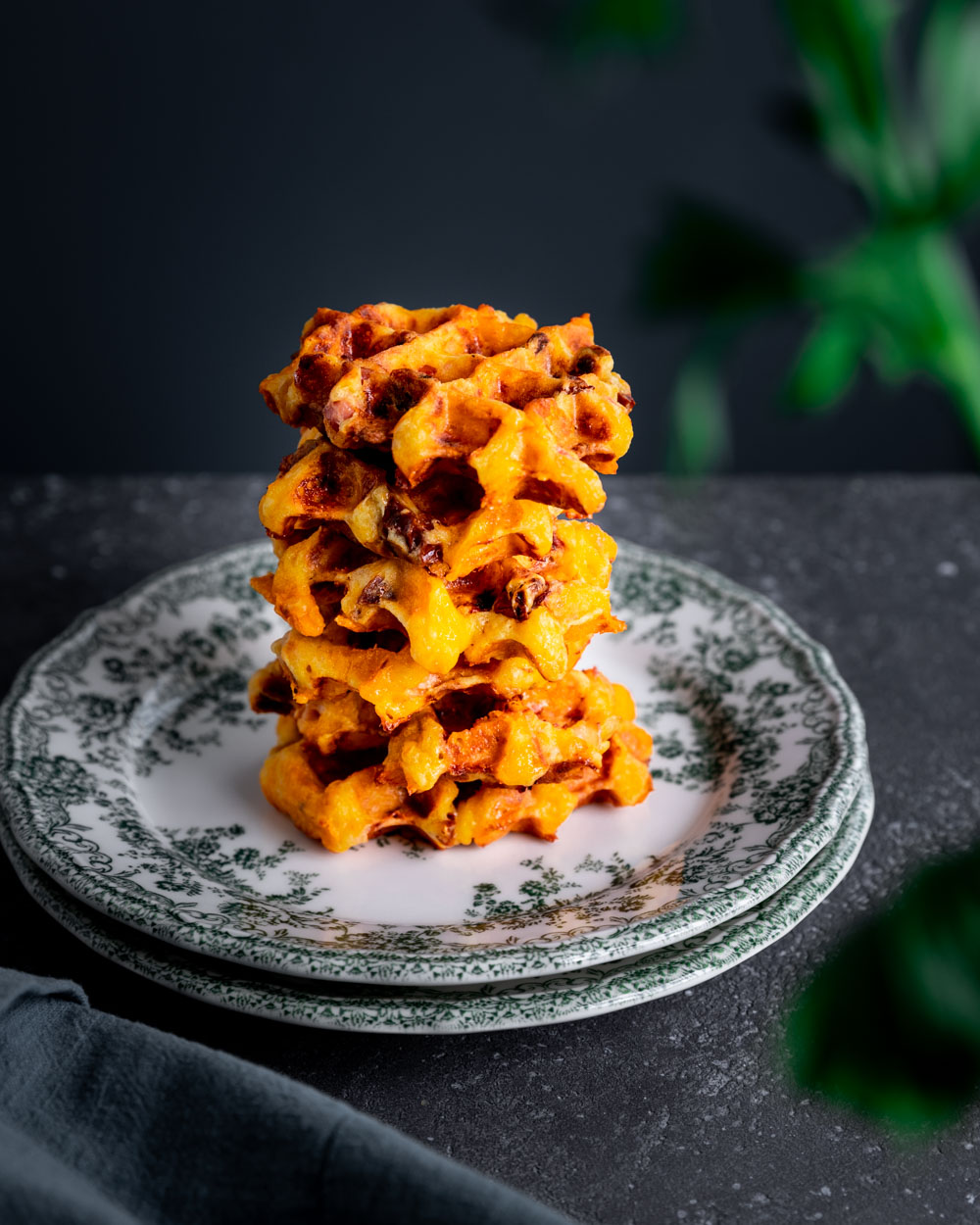 waffles sarate cu bacon